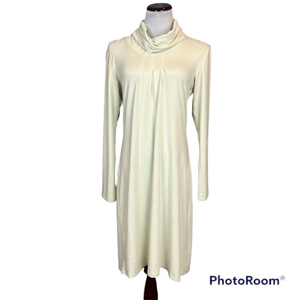 Kintamani Wind River Off White Dress Long Sleeve Turtleneck Size Large NWT
